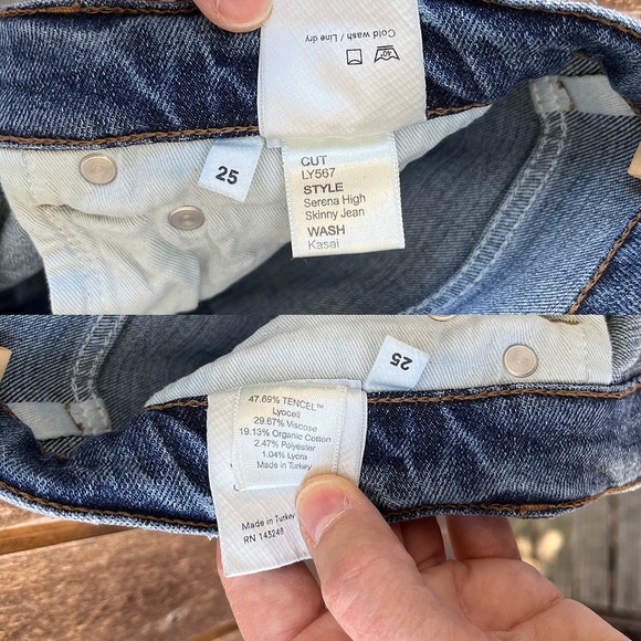 Reformation Jeans Serena High Skinny Jeans In Kasai Wash Sz 25 - Picture 4 of 16